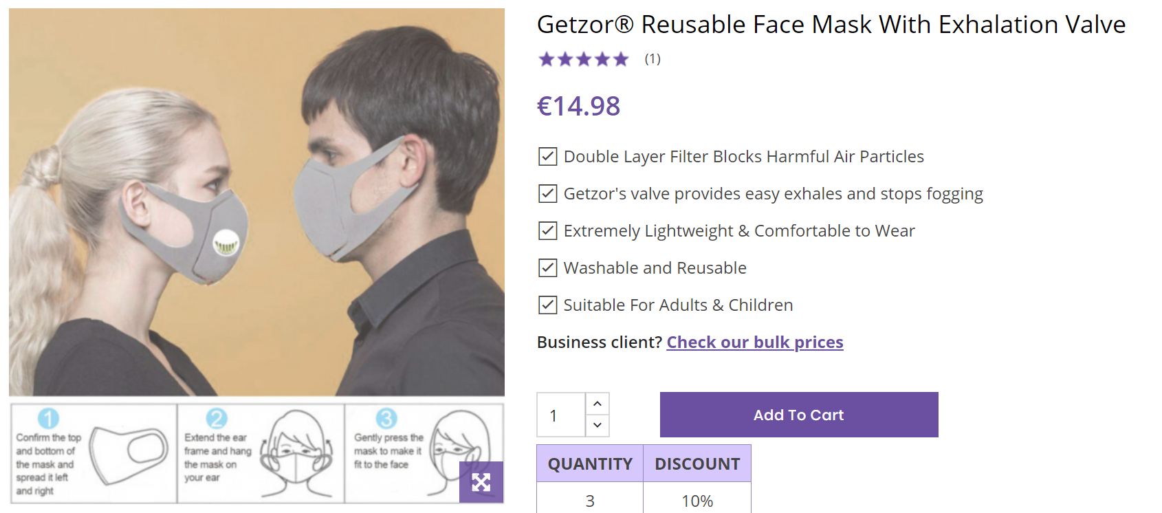 Getzor Face Mask UK