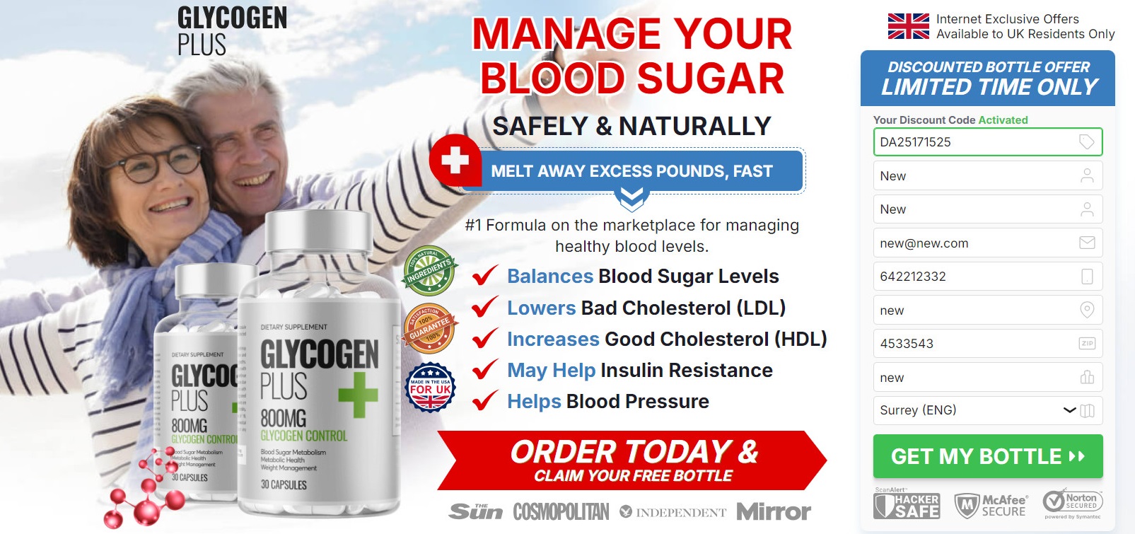 Glycogen Plus+ Glycogen Control UK